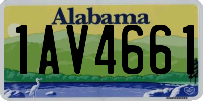 AL license plate 1AV4661