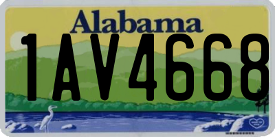 AL license plate 1AV4668