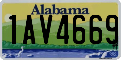 AL license plate 1AV4669
