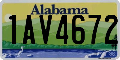 AL license plate 1AV4672