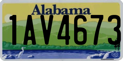 AL license plate 1AV4673