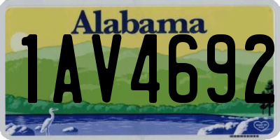AL license plate 1AV4692