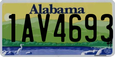 AL license plate 1AV4693