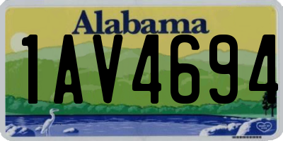 AL license plate 1AV4694