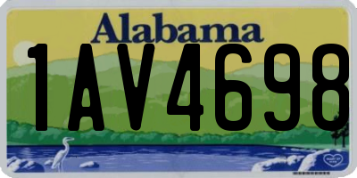 AL license plate 1AV4698