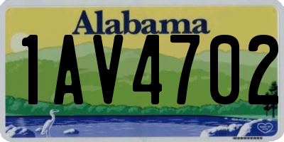 AL license plate 1AV4702