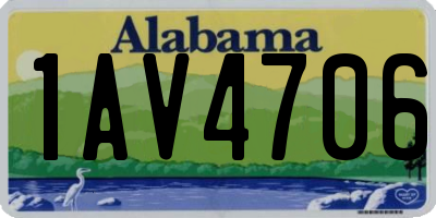 AL license plate 1AV4706