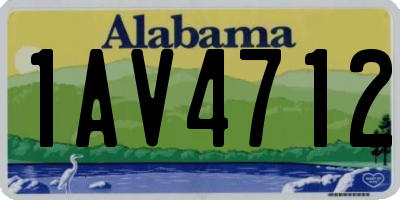AL license plate 1AV4712