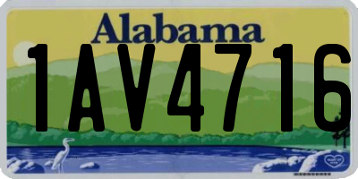 AL license plate 1AV4716