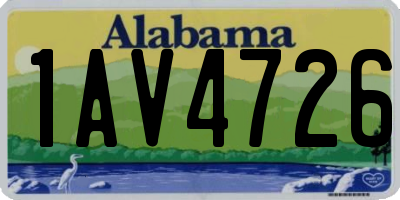 AL license plate 1AV4726