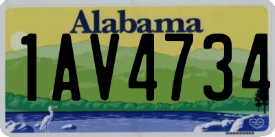 AL license plate 1AV4734