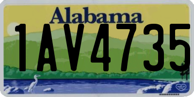 AL license plate 1AV4735