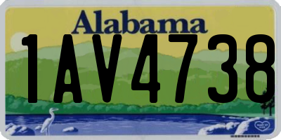 AL license plate 1AV4738
