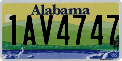 AL license plate 1AV4747