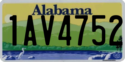 AL license plate 1AV4752