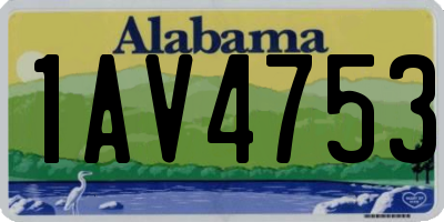 AL license plate 1AV4753