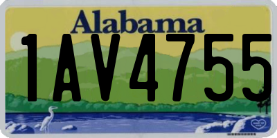 AL license plate 1AV4755