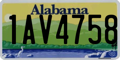 AL license plate 1AV4758