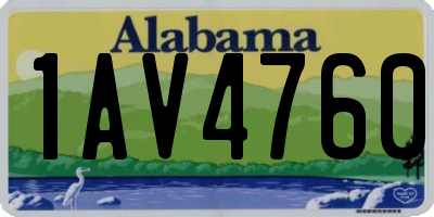 AL license plate 1AV4760