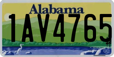 AL license plate 1AV4765