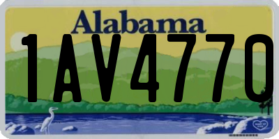 AL license plate 1AV4770