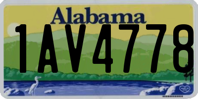 AL license plate 1AV4778
