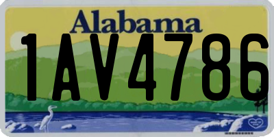 AL license plate 1AV4786