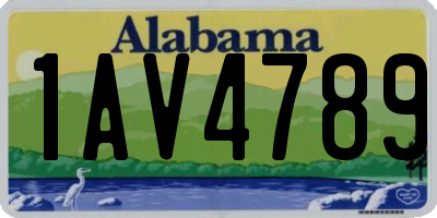AL license plate 1AV4789