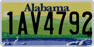 AL license plate 1AV4792