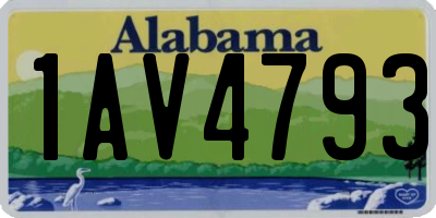 AL license plate 1AV4793