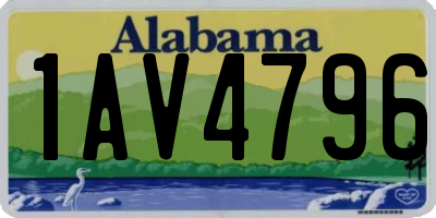 AL license plate 1AV4796
