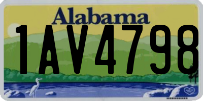 AL license plate 1AV4798