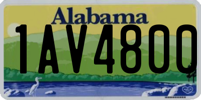 AL license plate 1AV4800