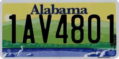 AL license plate 1AV4801