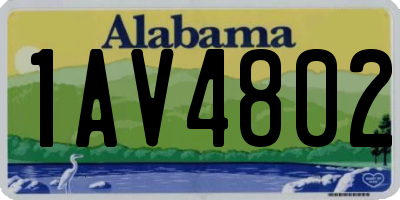 AL license plate 1AV4802