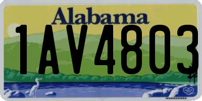AL license plate 1AV4803