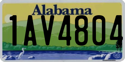 AL license plate 1AV4804