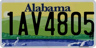 AL license plate 1AV4805