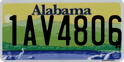 AL license plate 1AV4806