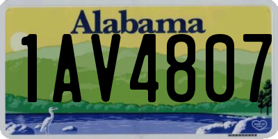 AL license plate 1AV4807