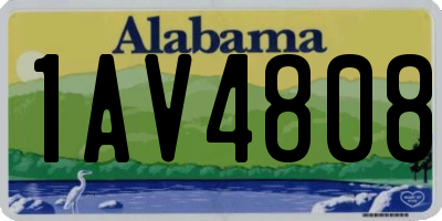 AL license plate 1AV4808