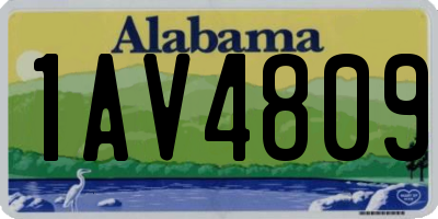 AL license plate 1AV4809