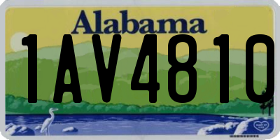 AL license plate 1AV4810