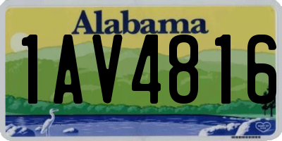 AL license plate 1AV4816