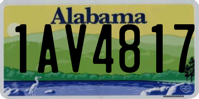 AL license plate 1AV4817