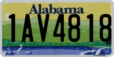 AL license plate 1AV4818