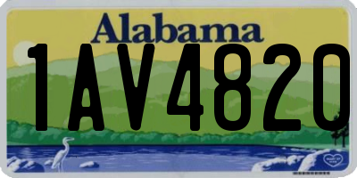 AL license plate 1AV4820