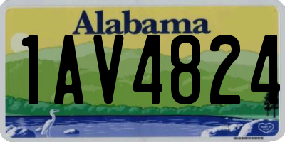 AL license plate 1AV4824