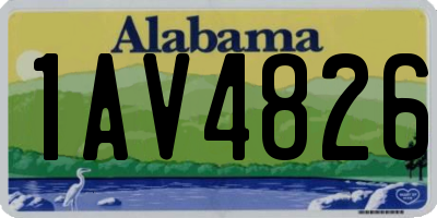 AL license plate 1AV4826