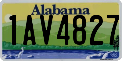 AL license plate 1AV4827